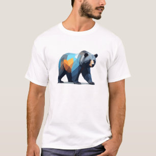 Grizzy Bär Vector Art mit lebhaften Farben T-Shirt
