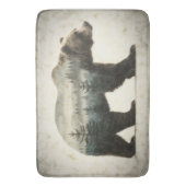 Grizzy Bar Wilderness Art Badematte (Vorderseite Vertikal)