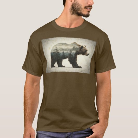 Grizzy Bar Wilderness Art T-Shirt (Vorderseite)