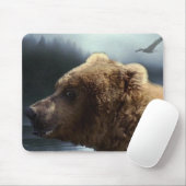 Grizzy Bar Wildlife Supporter Art Mousepad (Mit Mouse)