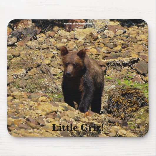 Grizzy Bären Cub Wildlife Supporter Mousepad (Vorne)