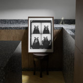 Grizzy Bären Fotobooth Trendy Wall Art Poster