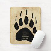 Grizzy Bären Paw Print Wildlife Support Mousepad (Mit Mouse)