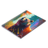 Grizzy Bear Animal Portrait Malerei Art Notizblock (Linke Seite)