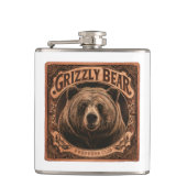 Grizzy Bear Preppers Club Flachmann (Vorderseite)