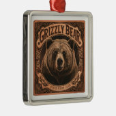 Grizzy Bear Preppers Club Ornament Aus Metall (Rechts)