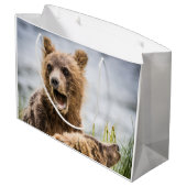 Grizzy Cubs suchen nach ihrer Mutter Große Geschenktüte (Rückseite Schrägansicht)