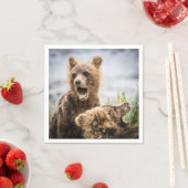 Grizzy Cubs suchen nach ihrer Mutter Serviette (Beispiel)