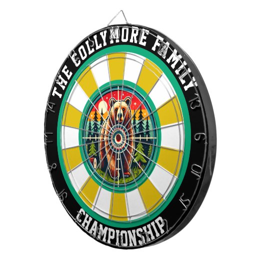 Grizzy-Overlay-Design Dartscheibe (Vorderseite rechts)