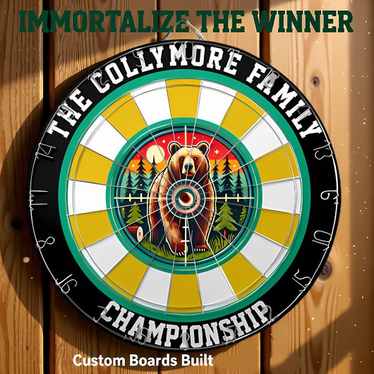 Grizzy-Overlay-Design Dartscheibe