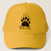 Grizzy Paw Print Wildlife Supporter Trucker Cap Truckerkappe (Vorderseite)