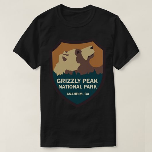 Grizzy Peak Nationalpark Signature Classic T - Shi T-Shirt (Design vorne)