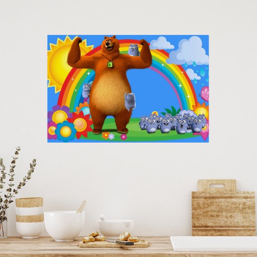 Grizzy und Lemminge Kinder Poster (Küche)