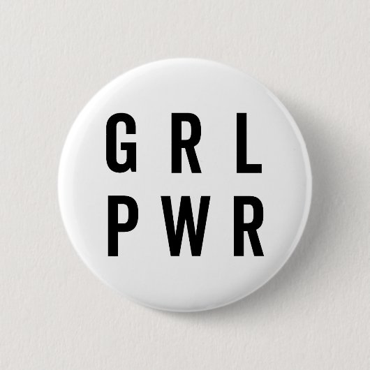 GRL PWR / Girl-Power Feministenangebot Button (Vorderseite)