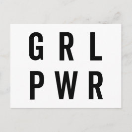 GRL PWR / Girl-Power Feministenangebot Postkarte