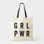 GRL PWR / Girl-Power Feministenangebot Tragetasche (Vorne)