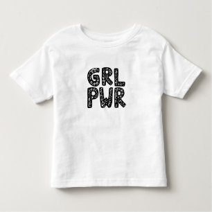 GRL PWR Girl Power Typografie Kleinkind T-shirt