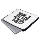 GRL PWR Girl Power Typografie Laptopschutzhülle (Vorne Knopf)