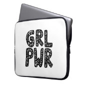 GRL PWR Girl Power Typografie Laptopschutzhülle (Vorderseite Links)