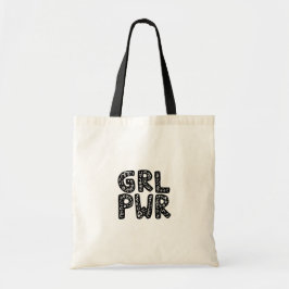 GRL PWR Girl Power Typografie Tragetasche
