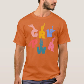 GRL PWR Handzeichen ASL für die Taube-Gemeinschaft T-Shirt