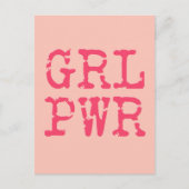 GRL PWR (Mädchen) - Fun Zitat Postkarte (Vorderseite)