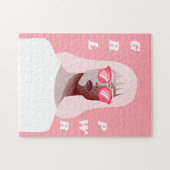 GRL PWR Moderne feministische Illustration Girl Po Puzzle (Horizontal)