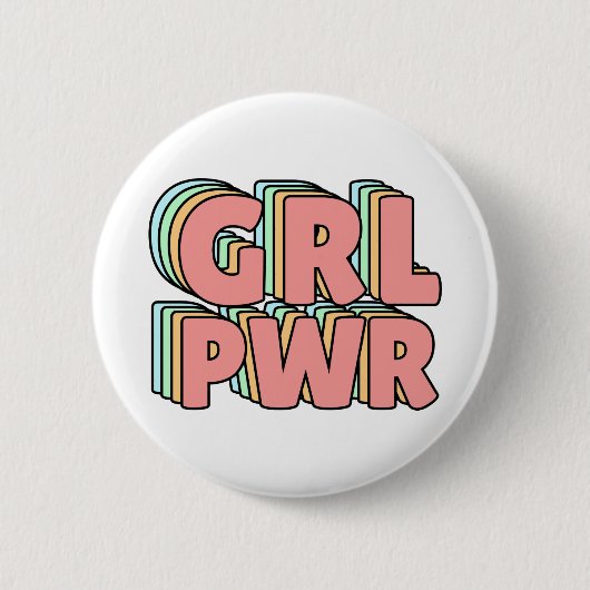 GRL PWR Pastel Button (Vorderseite)