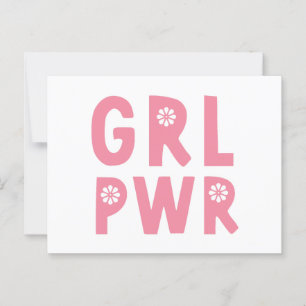 Grl pwr postkarte