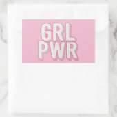 GRL PWR RECHTECKIGER AUFKLEBER (Tasche)