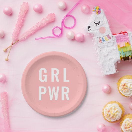 GRL PWR Rose Pappteller (Party)