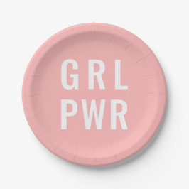 GRL PWR Rose Pappteller