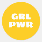 GRL PWR - RUNDER AUFKLEBER (Vorderseite)