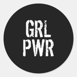 GRL PWR - RUNDER AUFKLEBER