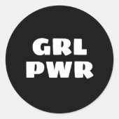 GRL PWR - RUNDER AUFKLEBER (Vorderseite)