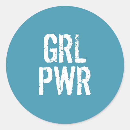 GRL PWR - RUNDER AUFKLEBER (Vorderseite)