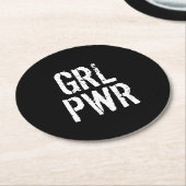 GRL PWR - RUNDER PAPPUNTERSETZER (Angewinkelt)