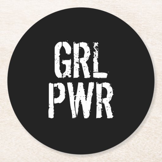 GRL PWR - RUNDER PAPPUNTERSETZER (Vorderseite)