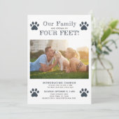 Grob durch 4 Fuß neue Welpe Foto Ankündigung (Stehend Vorderseite)