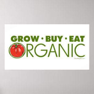 Grob, kaufen, essen Bio Poster