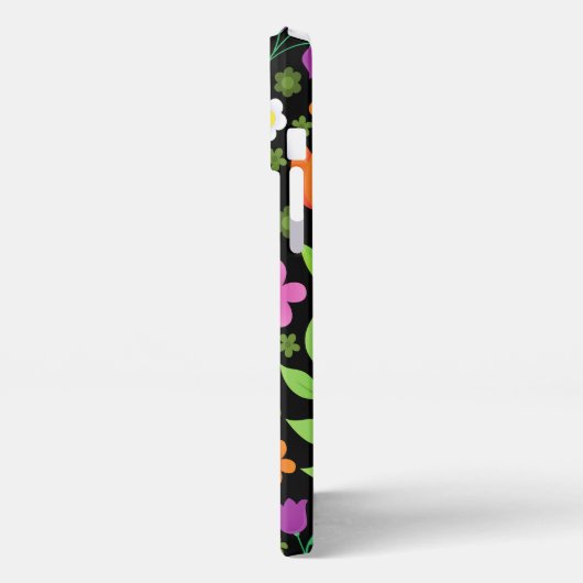 Grob positive Blume farbenfroh iPhone Hülle (Linke Seite)