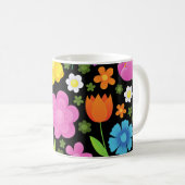 Grob positive Blume farbenfroh Kaffeetasse (VorderseiteRechts)