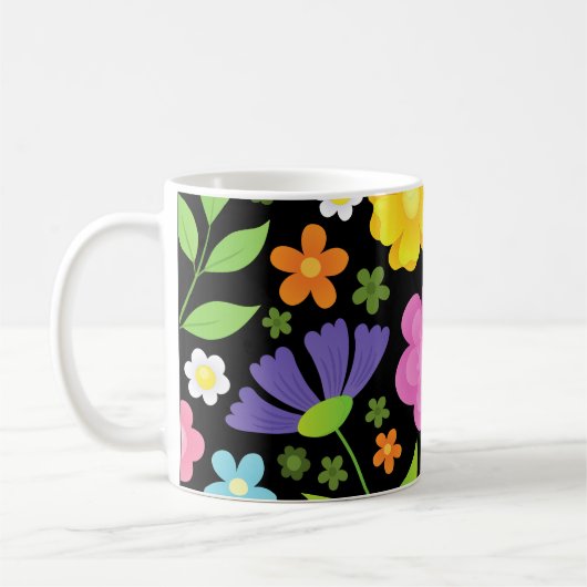 Grob positive Blume farbenfroh Kaffeetasse (Links)