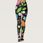 Grob positive Blume farbenfroh Leggings (Rückseite)