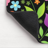 Grob positive Blume farbenfroh Mousepad (Ecke)