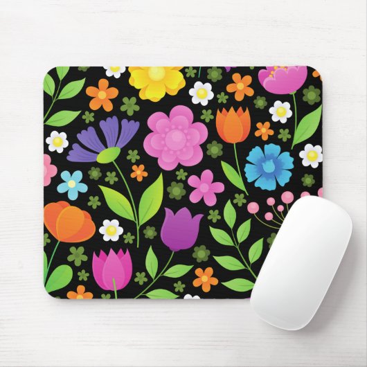 Grob positive Blume farbenfroh Mousepad (Mit Mouse)