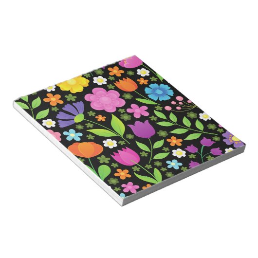 Grob positive Blume farbenfroh Notizblock (angewinkelt)