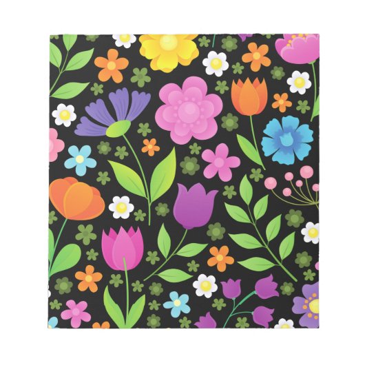 Grob positive Blume farbenfroh Notizblock (Vorderseite)