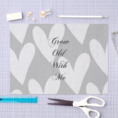 Grob werden mit meiner Liebe, graue Weiße Herzen H Seidenpapier (Handwerk)