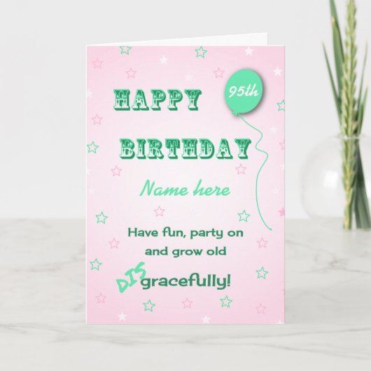 Grob werden schändlich individuelle Name und 95. Karte (Vorderseite)